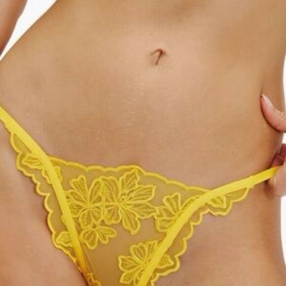 Free People Other - Free People Hotel Chantelle Embroidered Tulle Thong